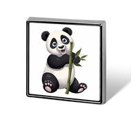 Naughty Panda Suit Lapel Pin Fashion Lapel Pins for Men Women for Backpacks Funny Hat Brooch Pin Personalized Bag Lapel Badge Metal Novelty Buttons & Pins (Square)
