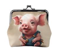 Naughty Pig Baby Coin Purses, Small Card Case Wallet For Men Women For Shopping And Casual Outings, Black, One Size, Art Deco