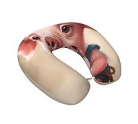 Naughty pig baby Print U-Shaped Travel Pillow Neck Support Easy Maintenance Office Relaxtion Home Camping
