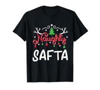 Naughty Safta Christmas Graphic - Funny Womens Ugly Xmas T-S T-Shirt
