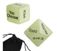 Naughty Sex Dice Set for Adults Couple Funny Glow in The Dark Love Dice for Anniversary Valentines Day Couple Game Choices,60 Ways to Play