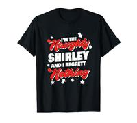 Naughty Shirley Christmas Saying Funny Shirley Name Value Graphic T-Shirt
