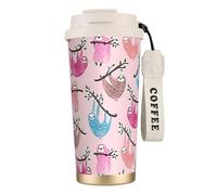 Naughty Sloth Baby 316 Stainless Steel Insulated Coffee Mug Vacuum Cup With Leak Proof Lid, Keep Hot Or Cold