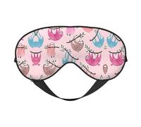 Naughty Sloth Baby Printing Reversible Design Sleep Mask, Ideal for Camping, Meditation & Shifts, Snug Fit,No Light Leakage