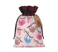 Naughty Sloth Print Gift Reusable Bags Festive Drawstring Pouches Versatile Birthday Wedding Favors
