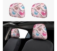 Naughty Sloth Print Headrest Covers For Cars Cartoon Elastic Pillowcase,Suitable For Decorating The Backrest Of Cars