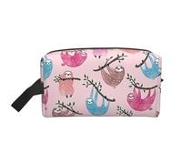 Naughty Sloth Print Storage Bag â€“ Large Travel Cosmetic Makeup Bags, Portable Pouch Organizer for Toiletries, Accessories