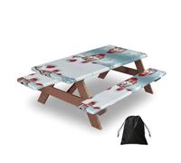 Naughty Snowman Rectangular water-repellent picnic tablecloths, outdoor camping, picnic, BBQ