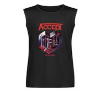 Naughty Tom Accept Metal Heart Black Shirt Heavy Metal Sleeveless T-Shirt Band Tshirt Black XXL