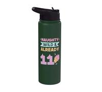 Naughty Wild & Already 11 Birthday Ice Cream Stainless Steel Insulated Water Bottle