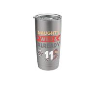 Naughty Wild & Already 11 Birthday Ninja Stainless Steel Insulated Tumbler
