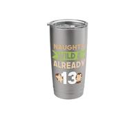 Naughty Wild & Already 13 Birthday Hedgehog Stainless Steel Insulated Tumbler