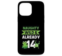 Naughty Wild & Already 14 Birthday Frog Case for iPhone 13 Pro Max