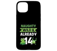 Naughty Wild & Already 14 Birthday Frog Case for iPhone 15 Plus