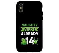 Naughty Wild & Already 14 Birthday Frog Case for iPhone X/XS