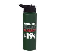 Naughty Wild & Already 19 Birthday Wolf Stainless Steel Insulated Water Bottle