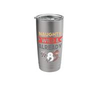 Naughty Wild & Already 8 Birthday Ninja Stainless Steel Insulated Tumbler
