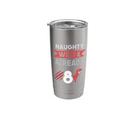 Naughty Wild & Already 8 Birthday T Rex Trex Stainless Steel Insulated Tumbler