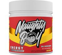 Naughty Boy High Energy Pre Workout Powder with Beta Alanine, Citrulline & Caffeine Supplements for Men & Women Clinically Dosed Energy Drink- 390g/30 Servings (Strawberry Mango)