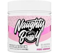 Naughty Boy Hydration & Electrolyte Drink Mix with Over 2400mg of Electrolytes Per Serving, Creatine & Taurine to aid Cell Volumization and Added Super Reds- 127.50g/15 Servings (Pink Lemonade)