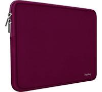 Naukay Laptop Case 15.6 inch,Resistant Neoprene Protective Laptop Sleeve Compatible for Asus F555LA/MB168B/X551,Acer Aspire/Chromebook 15,Dell Inspiron,15.6 HP/Tablet Briefcase Carrying Bag-Wine Red