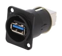 NAUSB3-B REVERSIBLE USB 3.0 GENDER CHANGER BLACK NEUTRIK