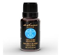 Nausea Relief Oil Synergy Blend, Popular for Motion and Morning Sickness, Gas, Bloating and Indigestion, 100% Pure Essential Oils, Ginger, Lavender, Peppermint & Spearmint, 15 mL