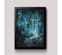 NausicaA Valley of the wind Studio Ghibli inspired anime Movie Wall Art Poster Print A4/A3 Framed/Unframed (A3 Framed - Black Frame)