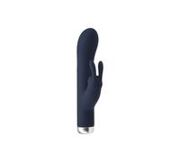 Nauti Women's Silicone Rabbit Vibrator in Dark Navy Nauti Dark Navy