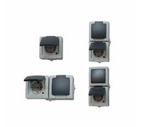 Nautic Socket Wet Room Socket Outdoor Socket IP44 Flip Cover 250V 16A