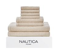 Nautica - 8pc Bath Towels Set, Highly Absorbent & Quick Dry Towel, Stylish Bathroom Decor & Dorm Room Essentials (Oasis Beige, 8 Piece)