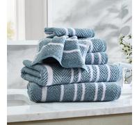 Nautica - Bath Towels, Soft & Absorbent Bathroom Essentials, Oeko-Tex Certified (Cruise Along Blue, 6-Piece)