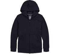 Nautica Boys' Long Sleeve Sensory-Friendly Fleece Full Zip Hoodie, Navy, 10-12
