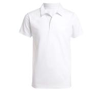 Nautica Boys' Sensory-Friendly Short Sleeve Performance Polo Shirt, White, Medium