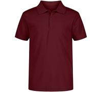 Nautica Boys' Short Sleeve Performance Polo Shirt, Burgundy, Medium