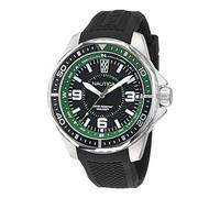 Nautica Men's NAPKMF305 KOH May Bay Black Silicone Strap Watch, Black, Modern