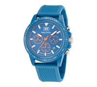 Nautica Men's Light Blue Wheat PU Fiber Strap Watch (Model: NAPNOS4S1), Blue, Modern