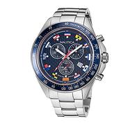 Nautica Men's Quartz Stainless Steel Strap, Silver, 22 Casual Watch (Model: NAPOBF122)
