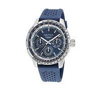 Nautica Men's NAPP39S25 Pier 39 Grey/Blue & Grey/Blue Silicone Strap Watch, Blue