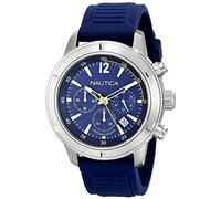 Nautica Chronograph a17652g - Watch Men - Quartz - Blue Dial - Silicone Wristband Blue