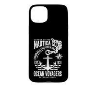 Nautica Club Ocean Voyagers Vintage Anchor Maritime Graphic Case for iPhone 15 Plus