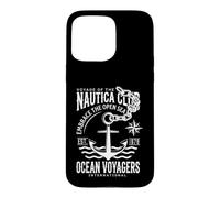 Nautica Club Ocean Voyagers Vintage Anchor Maritime Graphic Case for iPhone 15 Pro Max