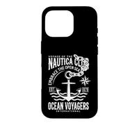 Nautica Club Ocean Voyagers Vintage Anchor Maritime Graphic Case for iPhone 16 Pro