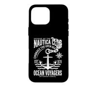 Nautica Club Ocean Voyagers Vintage Anchor Maritime Graphic Case for iPhone 16 Pro Max