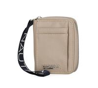 Nautica Everglades Small Wallet for Women, Compact Thin Wristlet, Credit Card Wallet with ID Window, Zippered Coin Purse, Taupe, 3.5 inches L x 1 inch W x 4.75 inches H