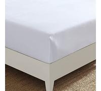 Nautica - Full Fitted Sheet, Cotton Percale Bedding, Casual Home Decor (Solid White, Full)