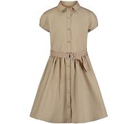 Nautica Girls' Little School Uniform Short Sleeve Shirtdress, Khaki, Medium(5)