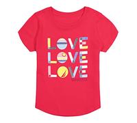 Nautica Girls' Short Sleeve Graphic Tee Shirt, Virtual Love Pink, 12-14