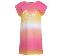 Nautica Girls' Short Sleeve Jersey Tee Dress with Cinched Waist Casual, Pink Carnation Wave, 6X