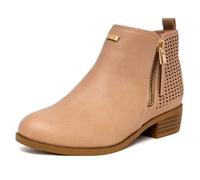 Nautica Kids Girls Ankle Bootie with Side Buckle and Zipper, Dress Boot-Inara Toddler-Blush-10